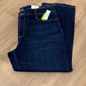 St. John's Bay Deep Indigo Skinny Ankle Mid Rise Jeans Size 16 Casual Comfy